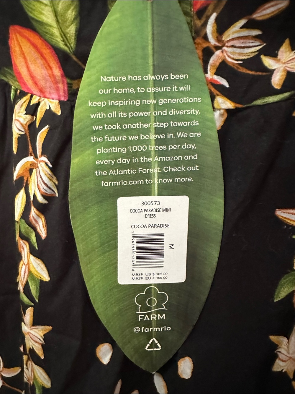 FARM RIO New Cocoa Paradise Mini Dress Ruffle Floral-Border Print NWT sundress - Picture 5 of 5